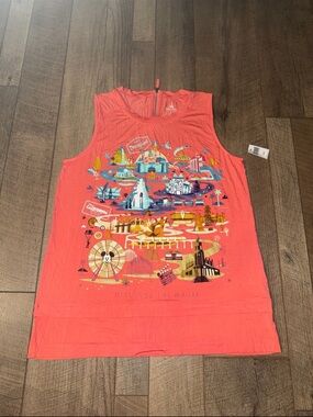 Disney Parks Coral Sleeveless Shirt (L) *NWT*